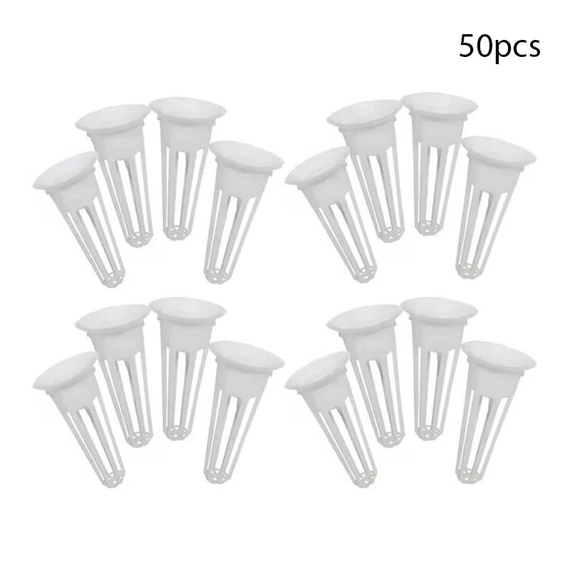

50pcs Growing Baskets 6.5*4.4cm Hollow Container Planting Soilless Cultivation Hydroponic Vegetable Flower Growing Round Cups