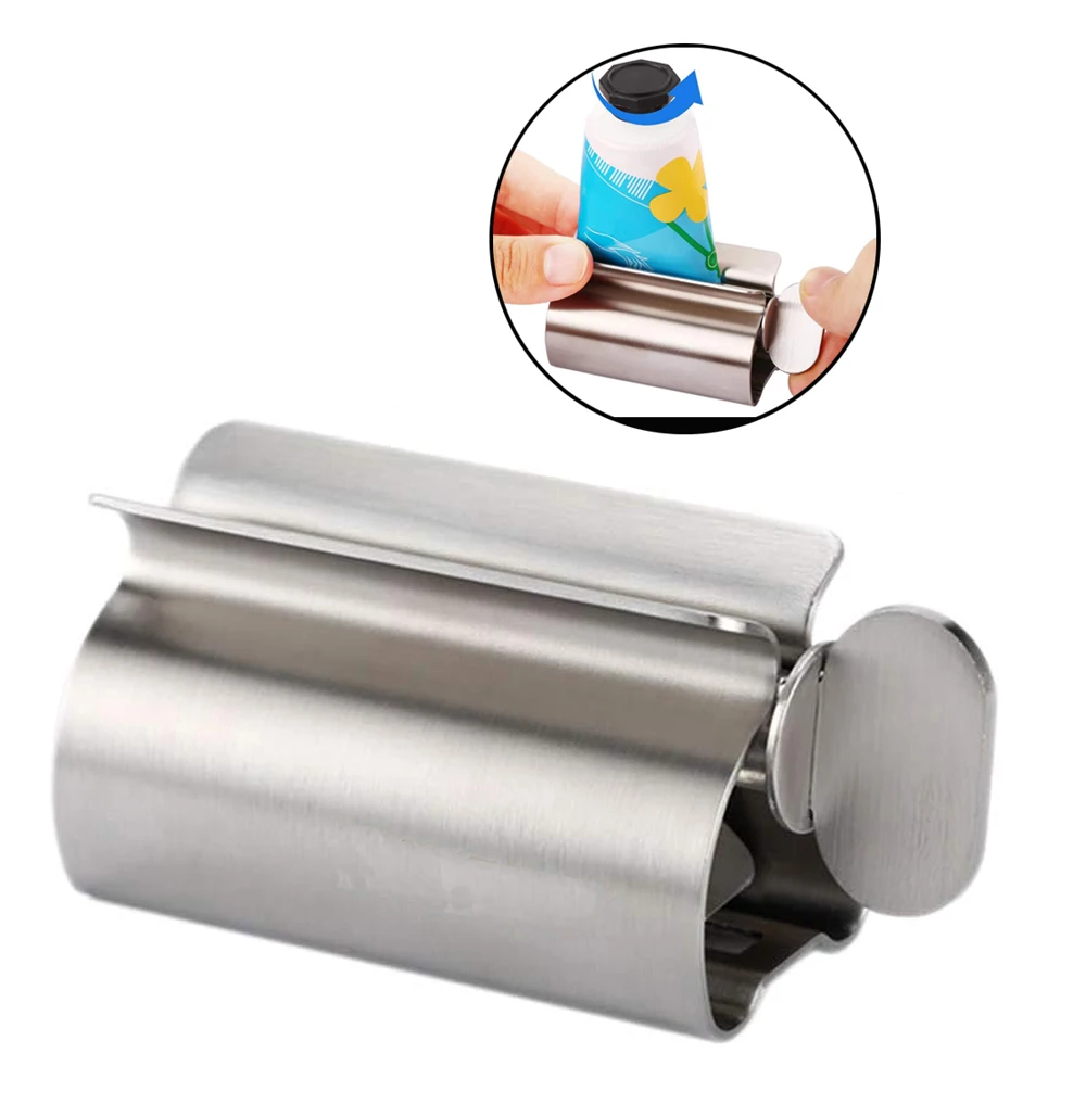 

New Stainless Steel Wringer Roller Rotate Dispenser for Ointments Cosmetics Bathroom Accessories Toothpaste Squeezer Tube Roller