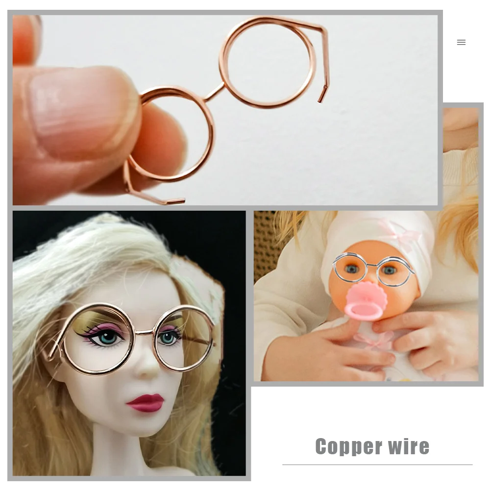 12 Pcs Glasses for DIY Supply Eye Mini Sunglasses Crafts Dress Rimmed Baby to Decorate