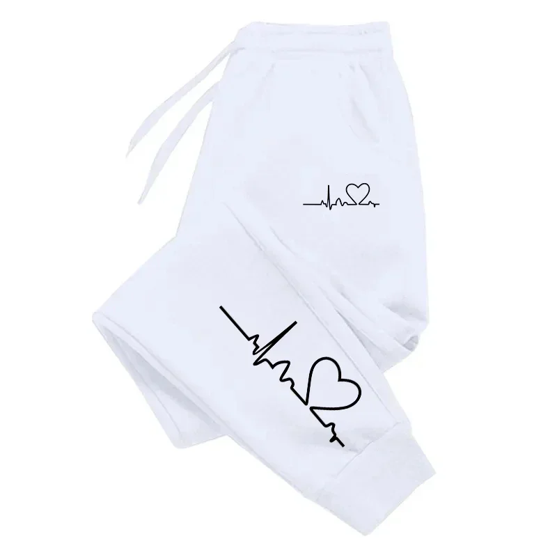 

Hot selling women's sports pants, daily casual pants, fitness suit pants, heart-shaped printed street couple sports jogging pant