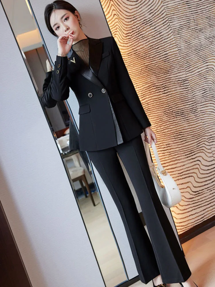 Two Pieces Set Size  Formal Work Career Blazer Coat With Pant Set Suit 2024  New Women Pant Suit