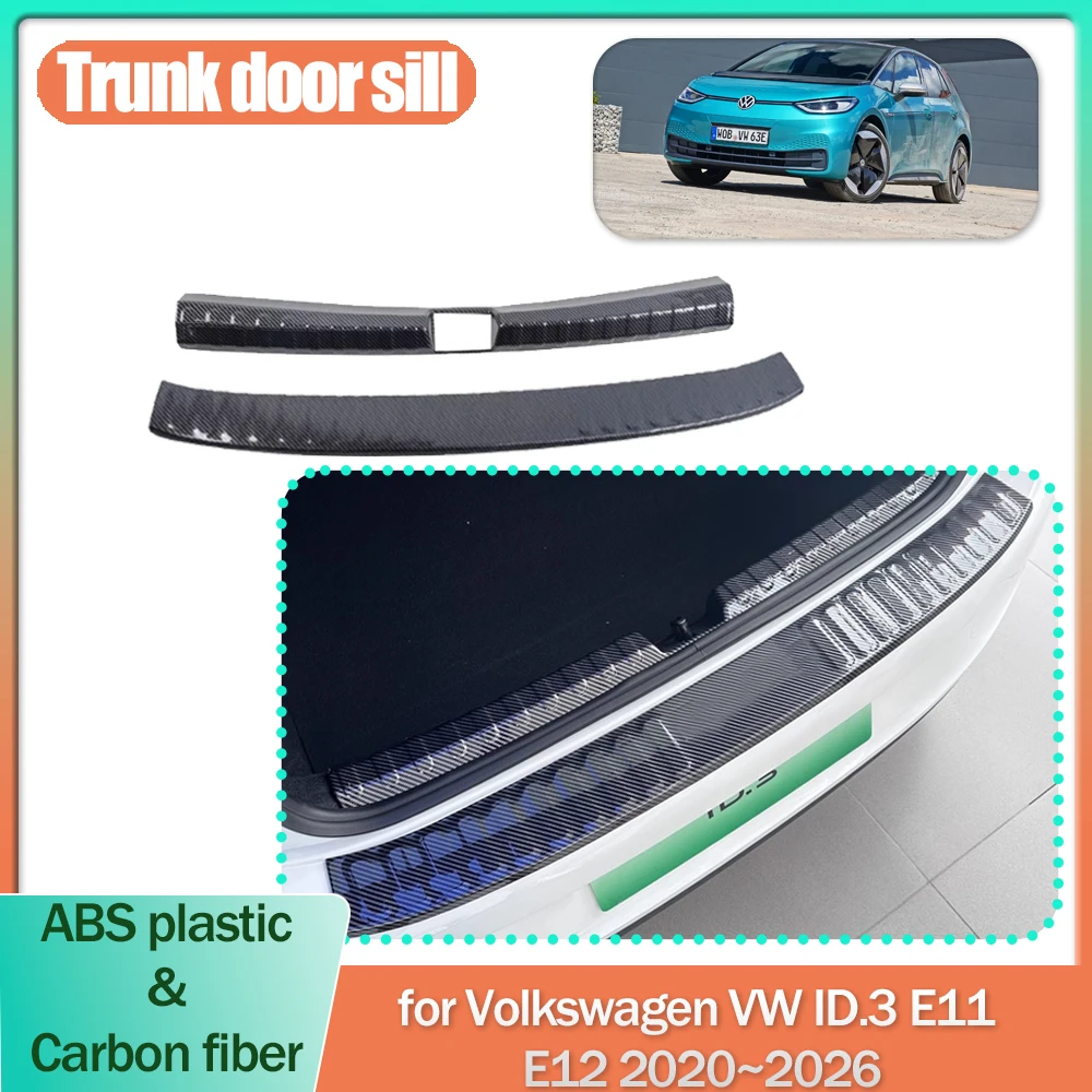 

Car Trunk Door Sill for Volkswagen VW ID.3 E11 E12 2020~2026 Anti-scratch Threshold Scuff Guard Plate Trim Strips Accessories