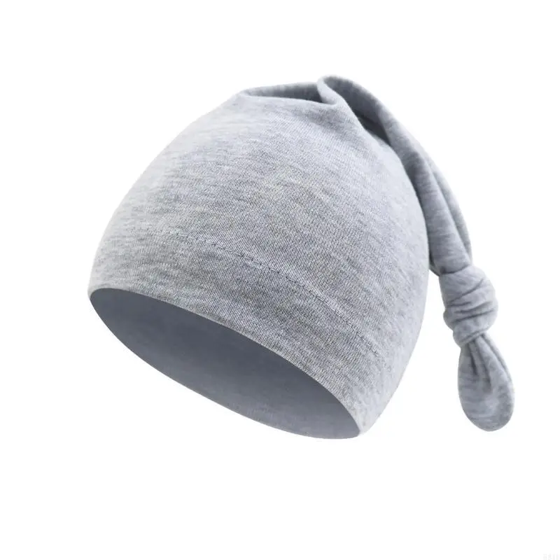 581F 2025 Gorro para bebé, gorro anudado con cola larga, gorros a prueba viento para bebés, gorro para recién nacidos, regalo