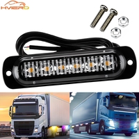 1X Truck 12V-24V LED Warning Strobe Grille Flashing Lamp Bar Side Car Beacon Red Yellow White Turn Signal Parking Drl Fog Light