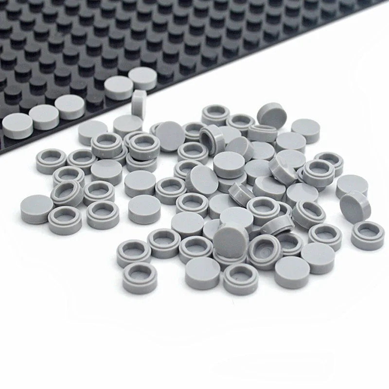 450pcs Smooth Building Block Accessories Round 1x1 Flat Studs 98138 Colorful Building Blocks Compatible with  MOC Creative Toys