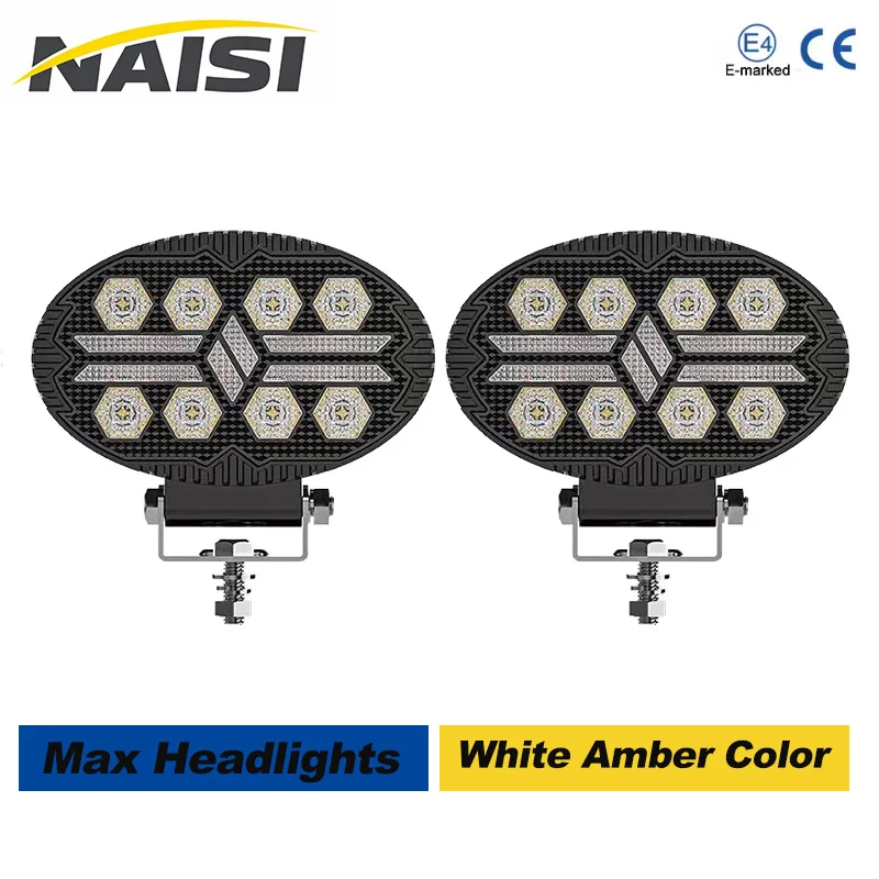 6" LED Offroad Pod Lights Bar 8LEDS Max Spot Bumper Driving Lamp Headlight Fog Light for Offroader Truck Jeep ATV SUV