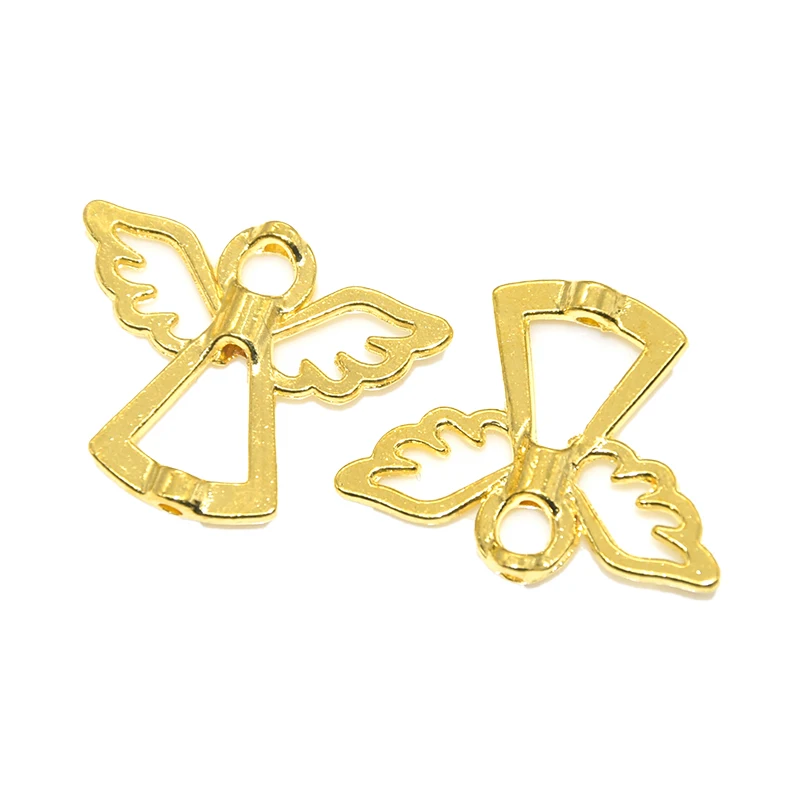10pcs 5 Color Fairy Angel Frame Charm Alloy Metal Spacer Beads For DIY Bracelet Jewelry Accessories Making