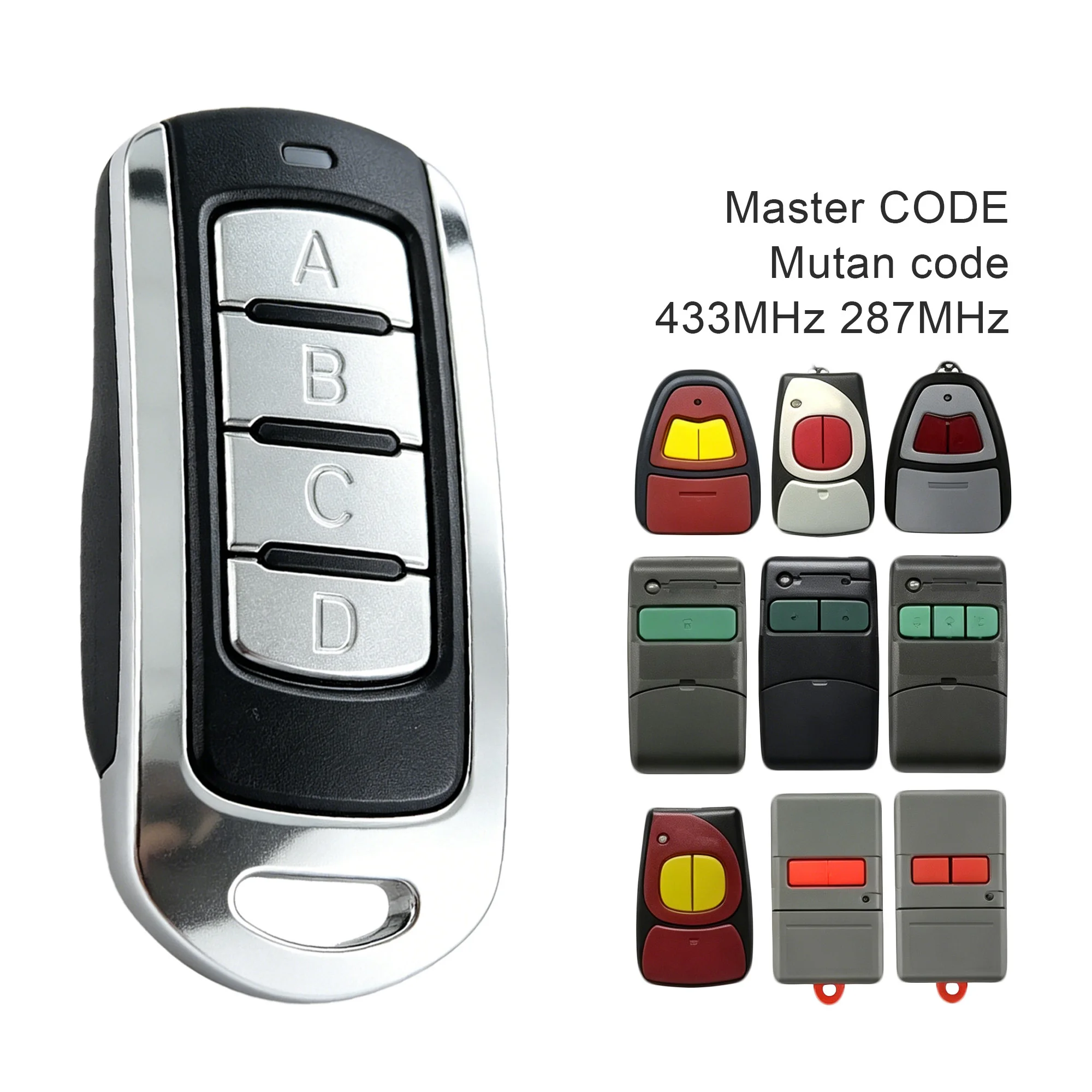For CLEMSA MASTERcode MV123 MV12 MV1 Garage Door Remote Control 433.92MHz Rolling Code Transmitter Universal Gate Keyfob