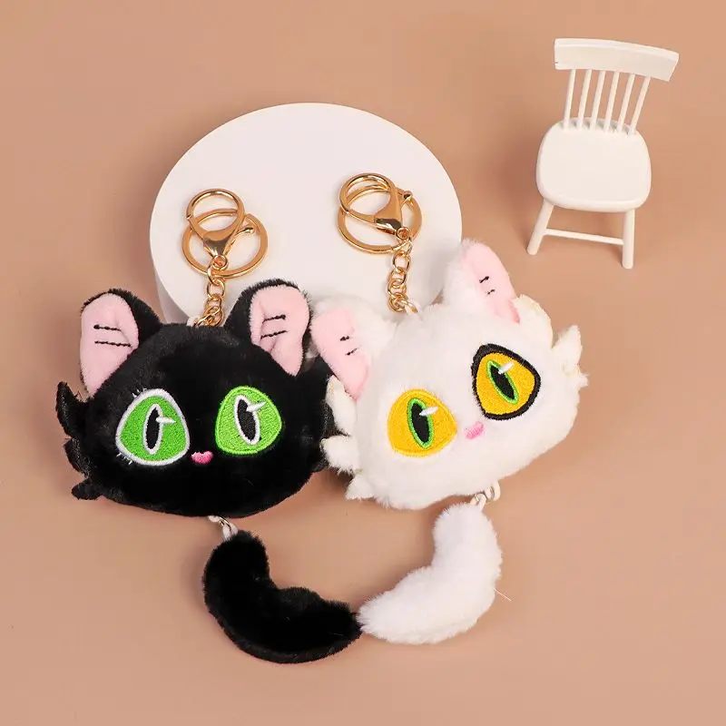 

Kitten Stress Relieving Toys Squeezed Toys Plush Pendant Cute Couple Keychain Bag Pendant Plush Toys Keychain