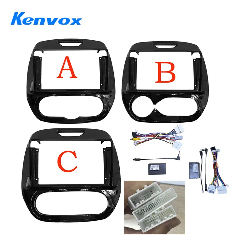 

Kenvox 9 inch Android car audio radio frame fascia for Renault Kaptur 2016 2019 2din dvd dash mount kit panel wire cable adapter