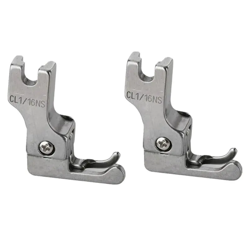 AEE8-2Pcs Narrow Guide Presser Foot Industrial Lockstitch Sewing Machine Feet Zipper Universal Presser Feet