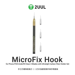 2UUL DA12 MicroFix Hook Blade Set for Mobile Phone Maintenance Motherboard PCB Degumming Chip Small Parts Disassembly Tool