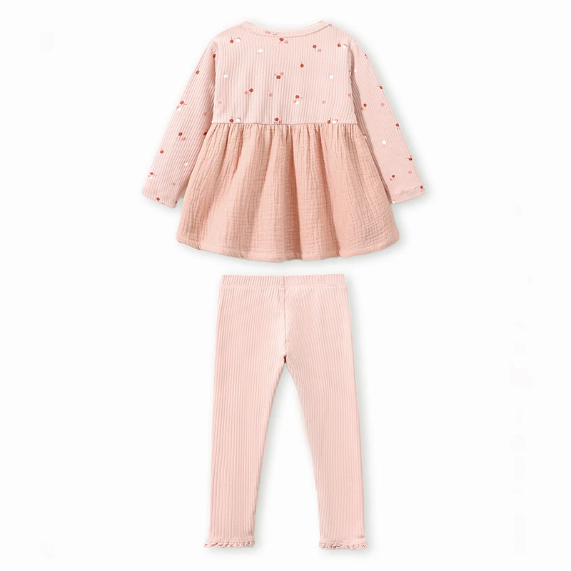 Little maven New neonate top abbigliamento per bambini per bambini autunno abbigliamento per bambini abiti magliette in cotone ciliegia + set di