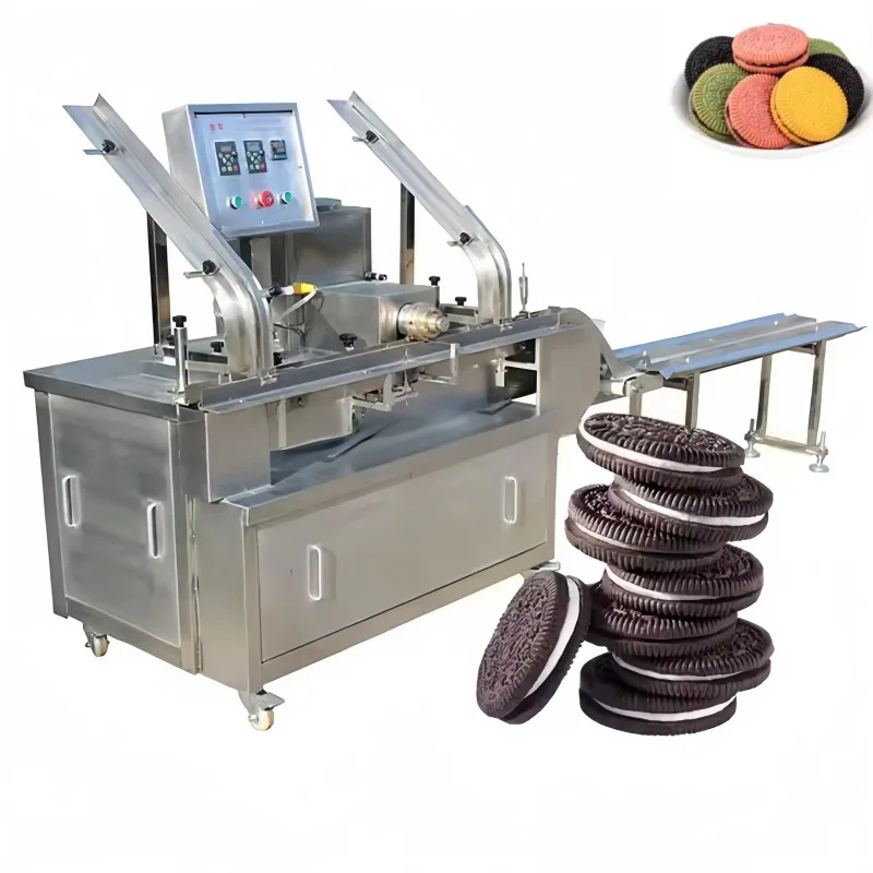 آلة ساندويتش البسكويت | آلة حشو مربى البسكويت | آلة حشو كريمة البسكويت الأوتوماتيكية