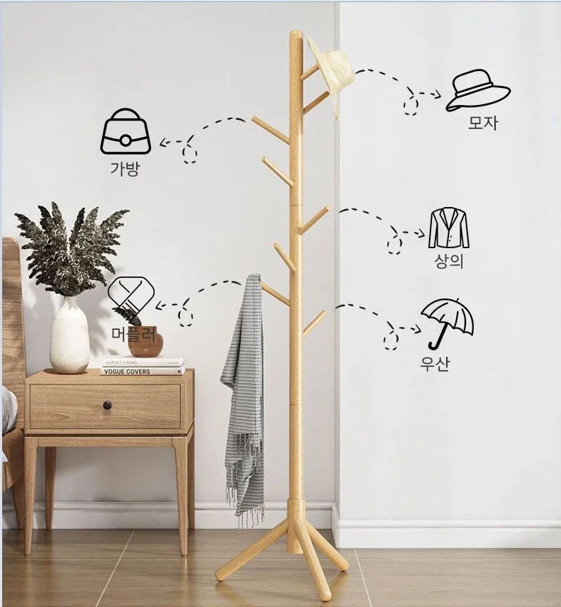 Houten Standhanger, Natuurlijk Houten Kledingrek Standaard, Ebfit Handtas Hoed Jas, Hanger Woonkamer Kleding Doos,