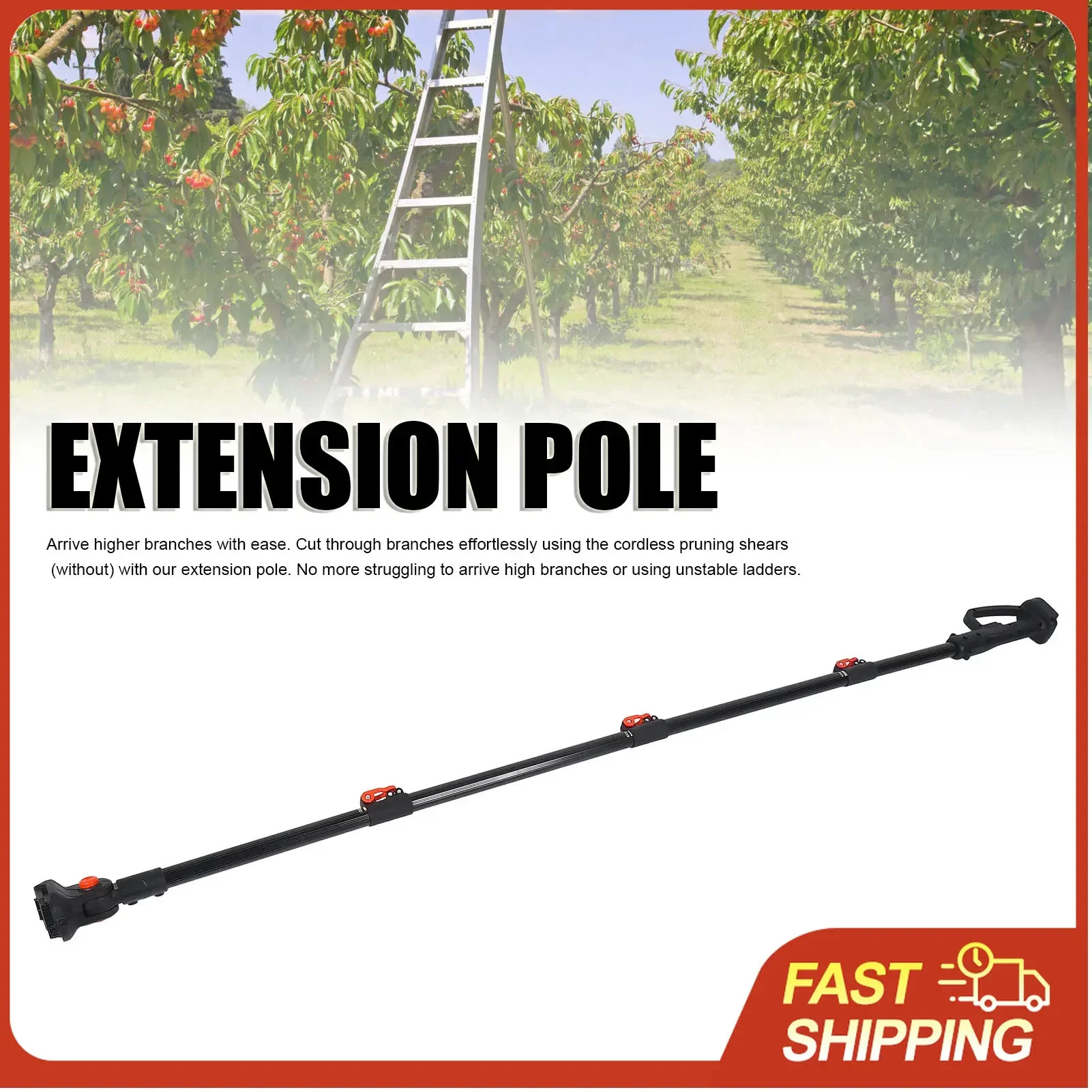 

Телескопическая удлинительная штанга для беспроводных секаторов и цепных пил, совместимая с аккумуляторами BL1820-1860, легкая, для обрезки высоких веток