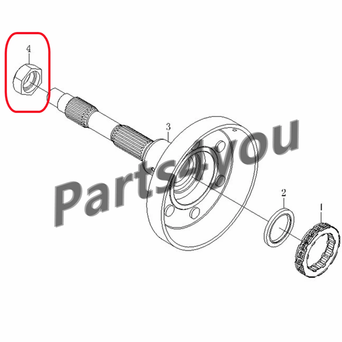 Dado dell'albero di trasmissione M20 per CFmoto 500 X5 U5 CF188 600 X6 Z6 U6 625 CF196 800 X8 U8 800 Trail Z8 800EX Z8-EX 0180-060003-00001