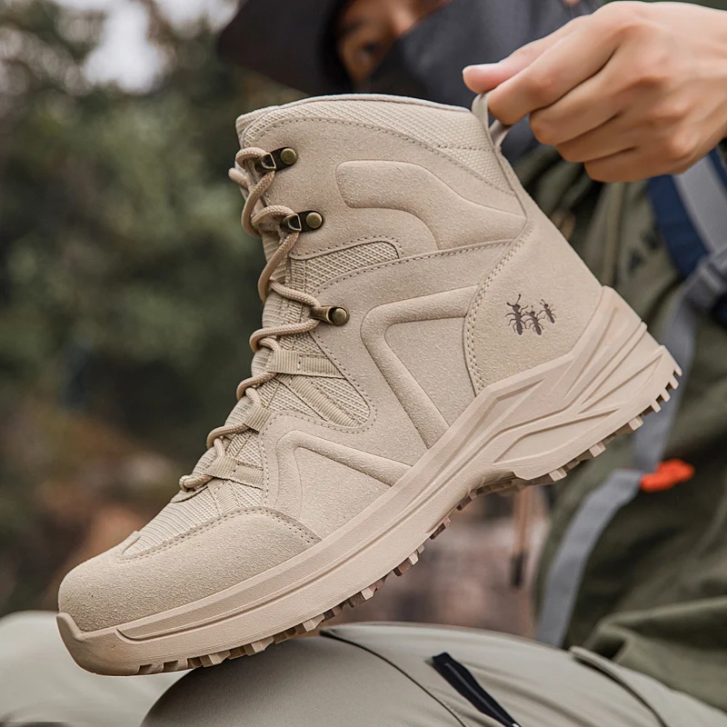 Taktische Herrenstiefel, wasserdicht, Arbeitssicherheit, zum Schnüren, ultraleicht, hochwertige Outdoor-Armeestiefel, Rapid Response Desert Boots