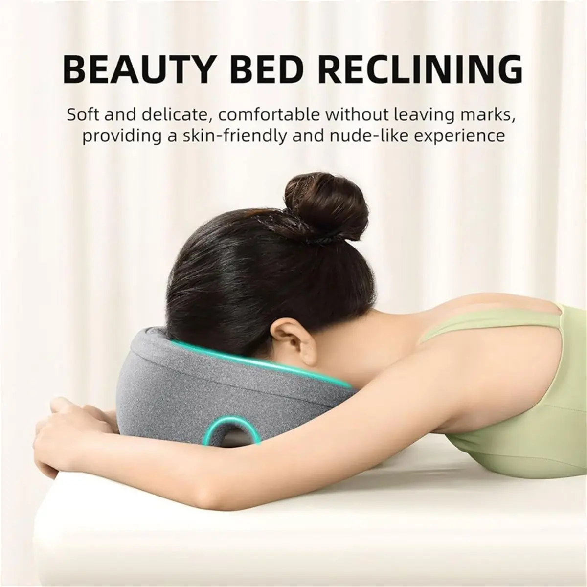 A1853K Massage Headrest for Bed, A Chest and Face Support Sleep Pillow, is Suitable for Massage, SPA and Sleep. Face Down SUMMER