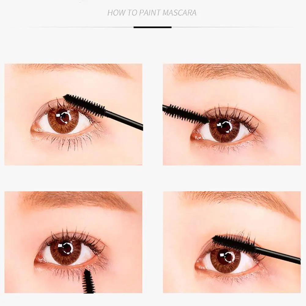 Waterproof Mascara Lengthens Eyelashes Extra Volume Natural Look Lashes Female Professional Cosmetics Makeup For Beginners