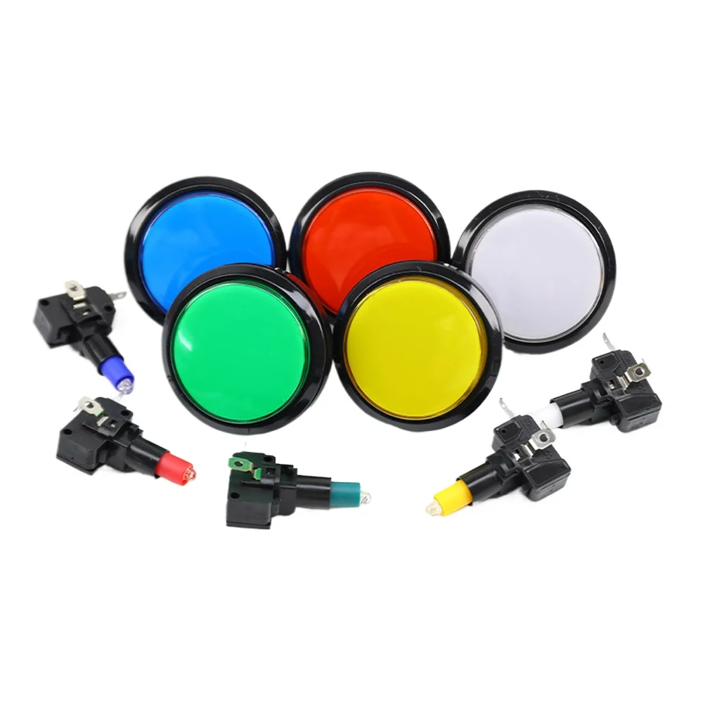 60MM Straight Edge Arcade Gaming Machine Button For Game City Wave Popper Little Drummer Crazy Cowboy Button