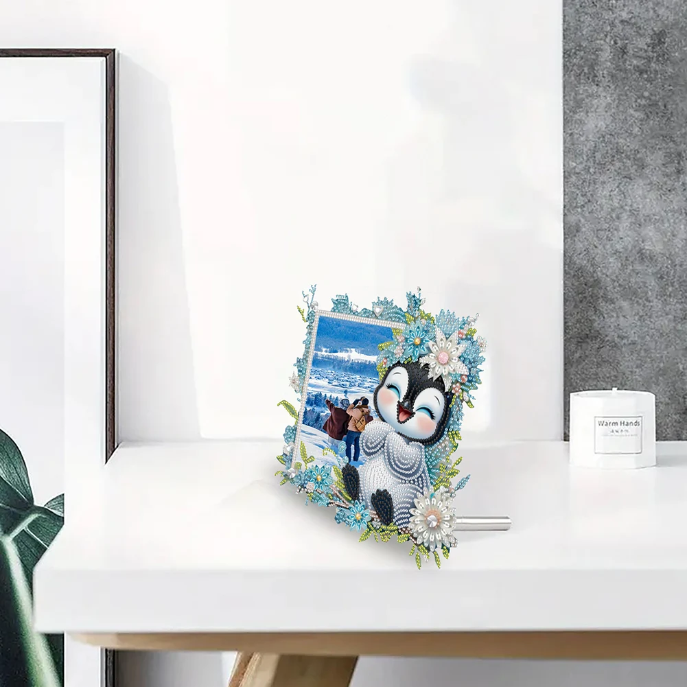

Acrylic Special Shape Animal and Flower Rhinestone Tabletop Photo Frame Kit Diamond Painting Desktop Decor for Home Office Decor
