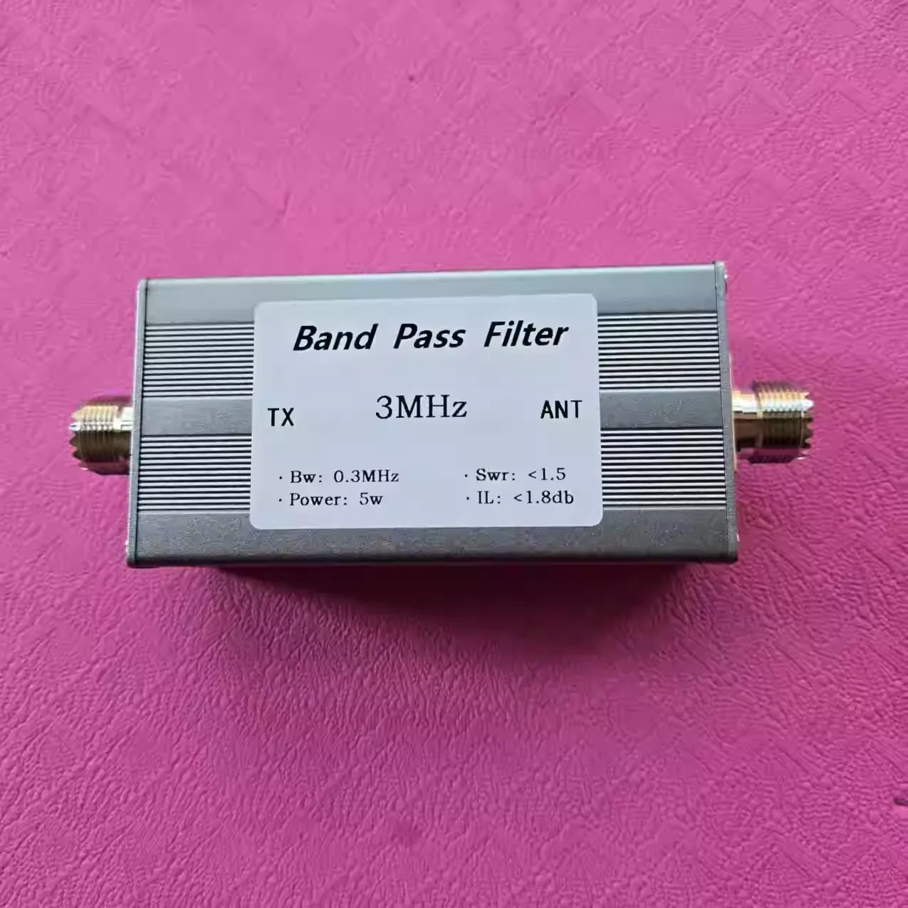 BPF-3M-5WM-BW-0.3M bandpass filter 3MHz M mother socket