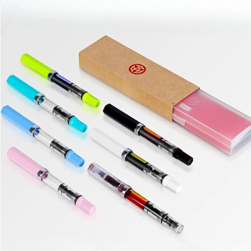 Japan Writing 2026 TWSBI Resin ECO Kolbenfüllfederhalter Blau Orange Acryl EF/F 0.38/0.5 Tinte Niedliche Stifte Geschenk für Kollegen und Familie