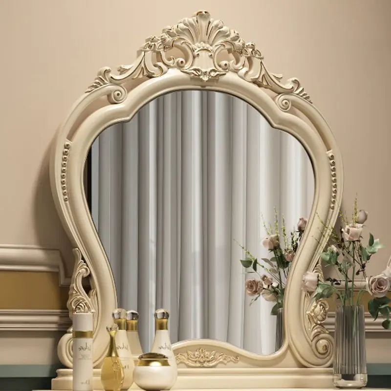 

Зеркало для макияжа с короной, зеркало в полный рост из золотой фольги в европейском стиле
