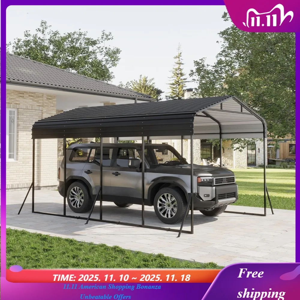 

Металлический карпорт, гараж с обновленной структурой рамы, крышей из оцинкованной стали и улучшенным базовым навесом, металлический гараж