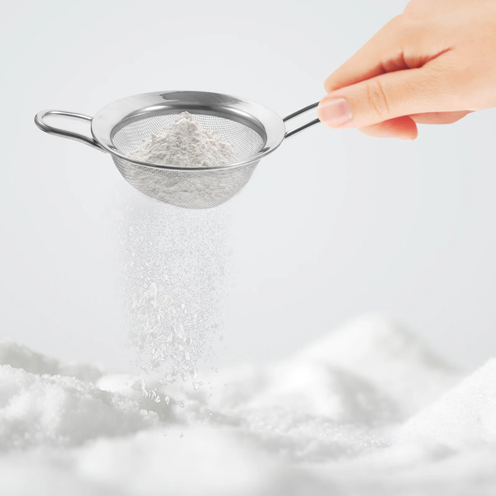 

Stainless Steel Mesh Flour Sifter Wire Colander Strainer Small for Powdered Sugar Kitchen Sieve