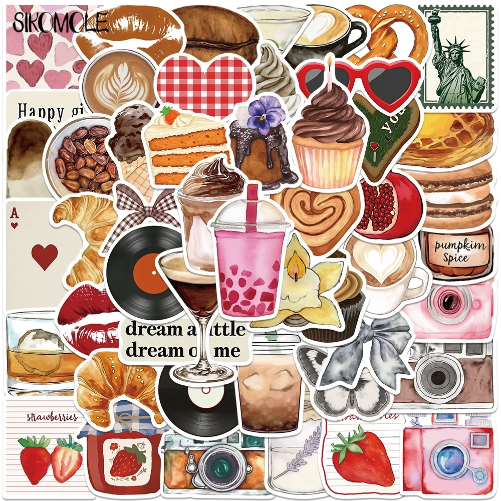 10/30/60PCS Pinterest Ispirato Estetico Divertimento Adesivi INS Cartoon Carino Decalcomanie FAI DA TE Laptop Skateboard Impermeabile Graffiti adesivo
