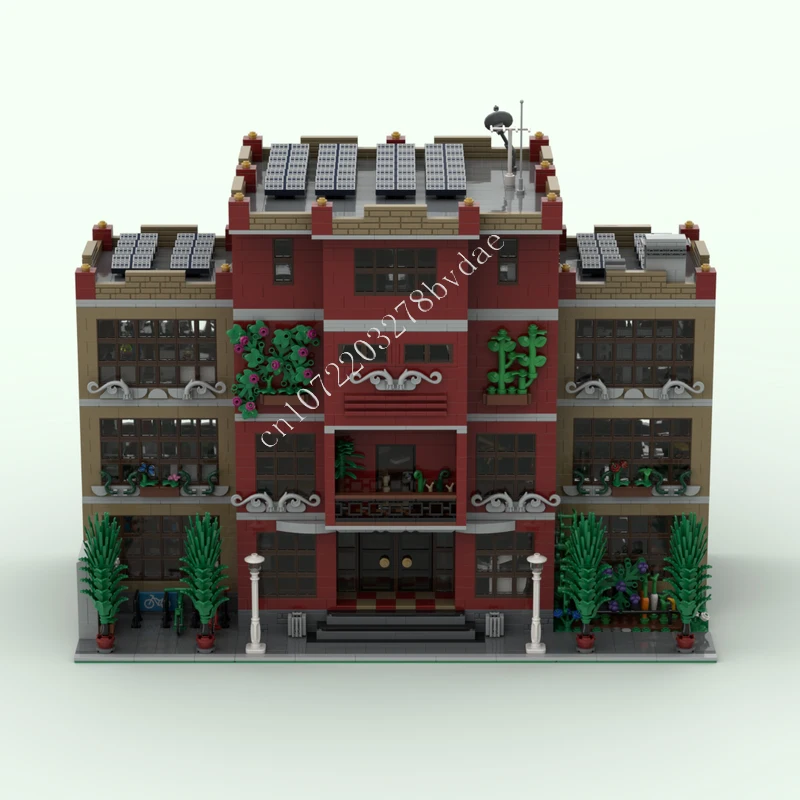 

8331 шт. модульные школьные наборы пазлов MOC Streetview, архитектурная креативная сборка, игрушки на Рождество, день рождения, подарки для детей в возрасте