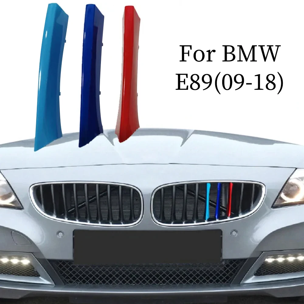 3PCS ABS For BMW Z4  E85 2002-2008 E89 2009-2018 G29 19-up Car Front Grille Trim Decoration Strips 3 Color External Accessories view 6