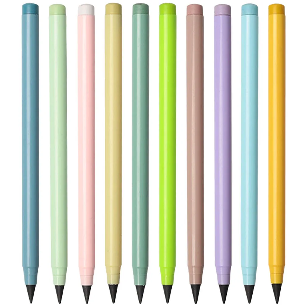 

10pcs Everlasting Pencils Colored Inkless Lightweight Pencil For Students Writing Drawing Sketching Portable Drafting Tool