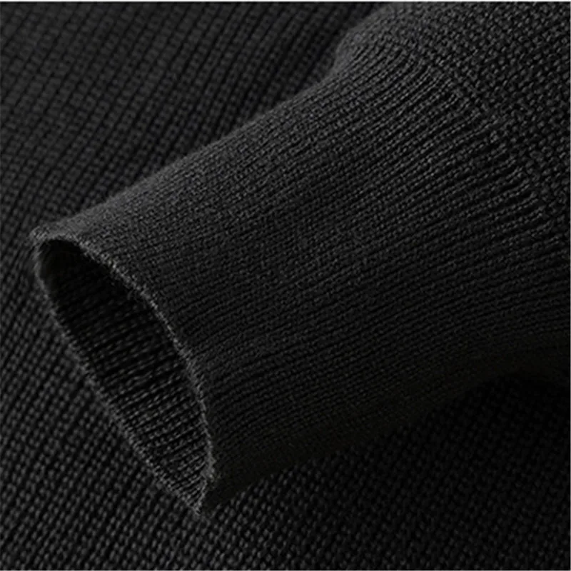 Spring Autumn Men's Turn-Down Collar Pullovers Long Sleeve Knitted Sweater Half Zipper Solid Casual Pullovers Man Loose Knitwear