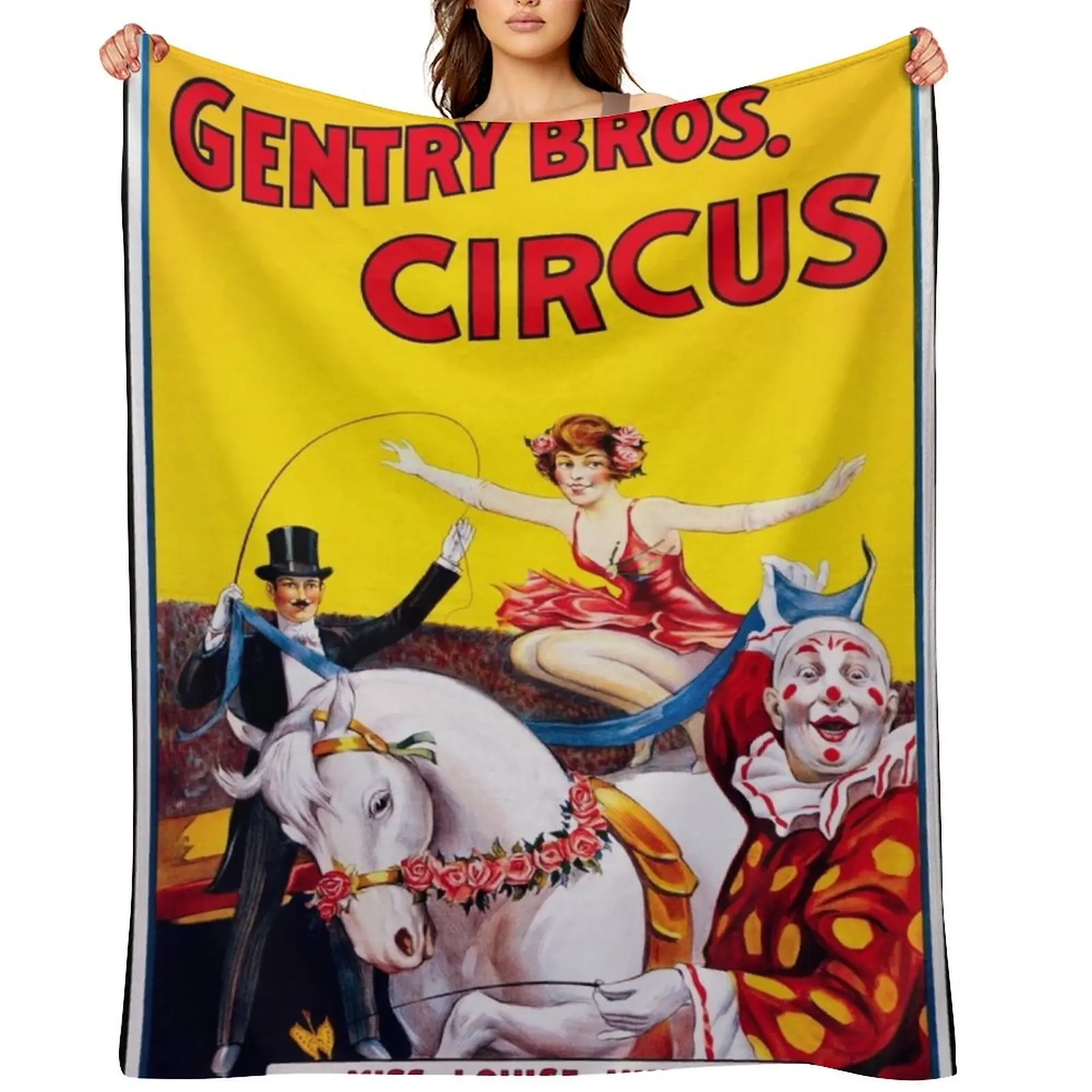 

Vintage Circus Advertisement Poster Throw Blanket Retros Thin Blankets For Baby for winter Blankets