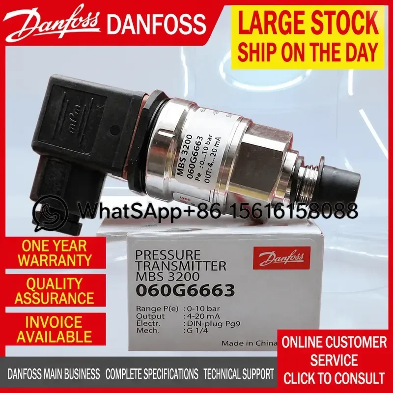 Danfoss Pressure Sensor 060G6226 0-250BAR 1-5V Output Industrial Hydraulic Transducer High Precision Original Quality