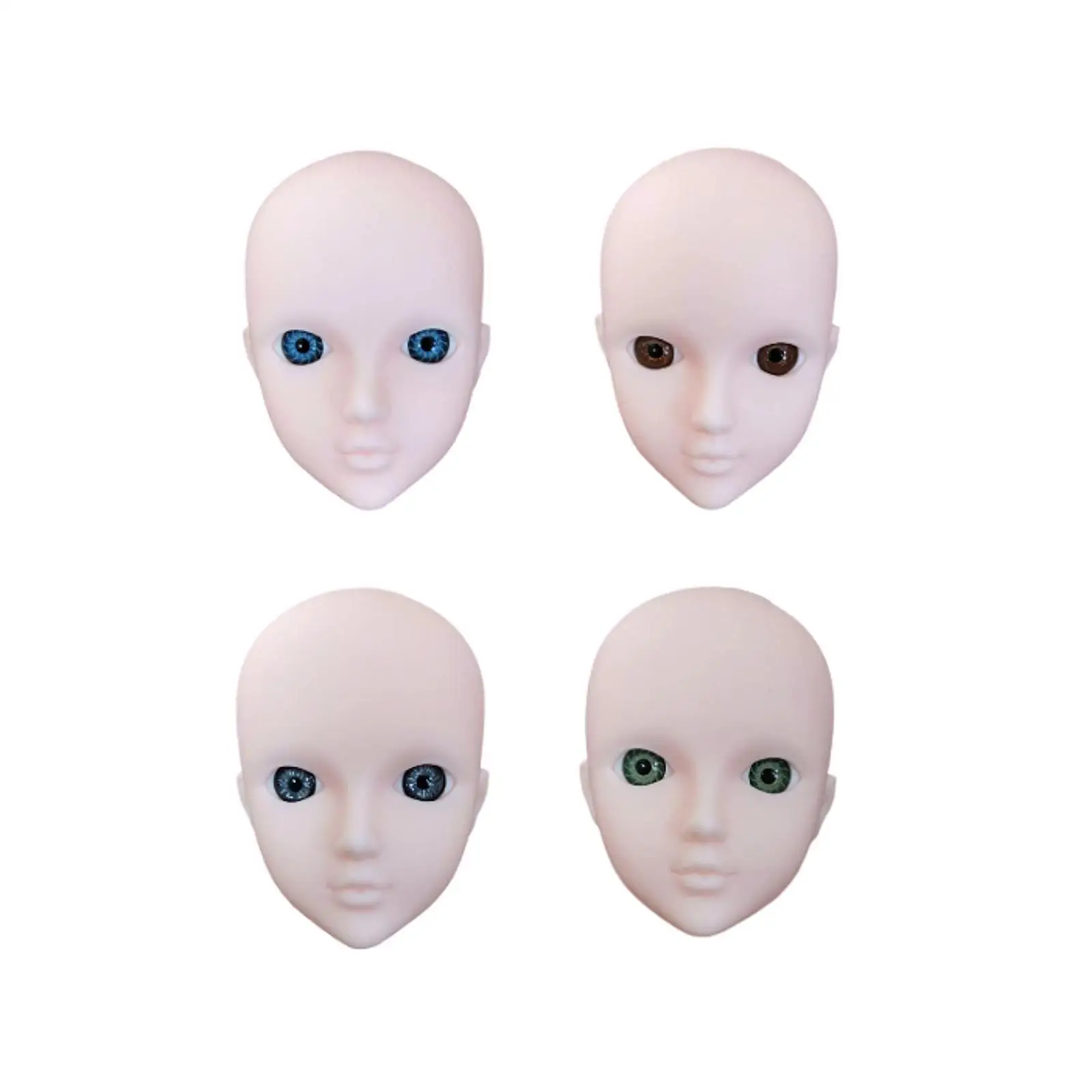 1/6 ฝึกแต่งหน้าตุ๊กตาหัวแต่งหน้าการฝึกอบรม 3D Eyes สําหรับ Ball Jointed ตุ๊กตา