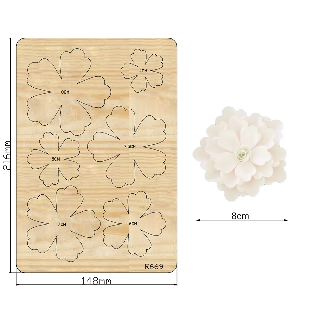 

Цветы новые деревянные высекальные штампы для скрапбукинга DIY подходят для стандартных высекальных машин на рынке/R669