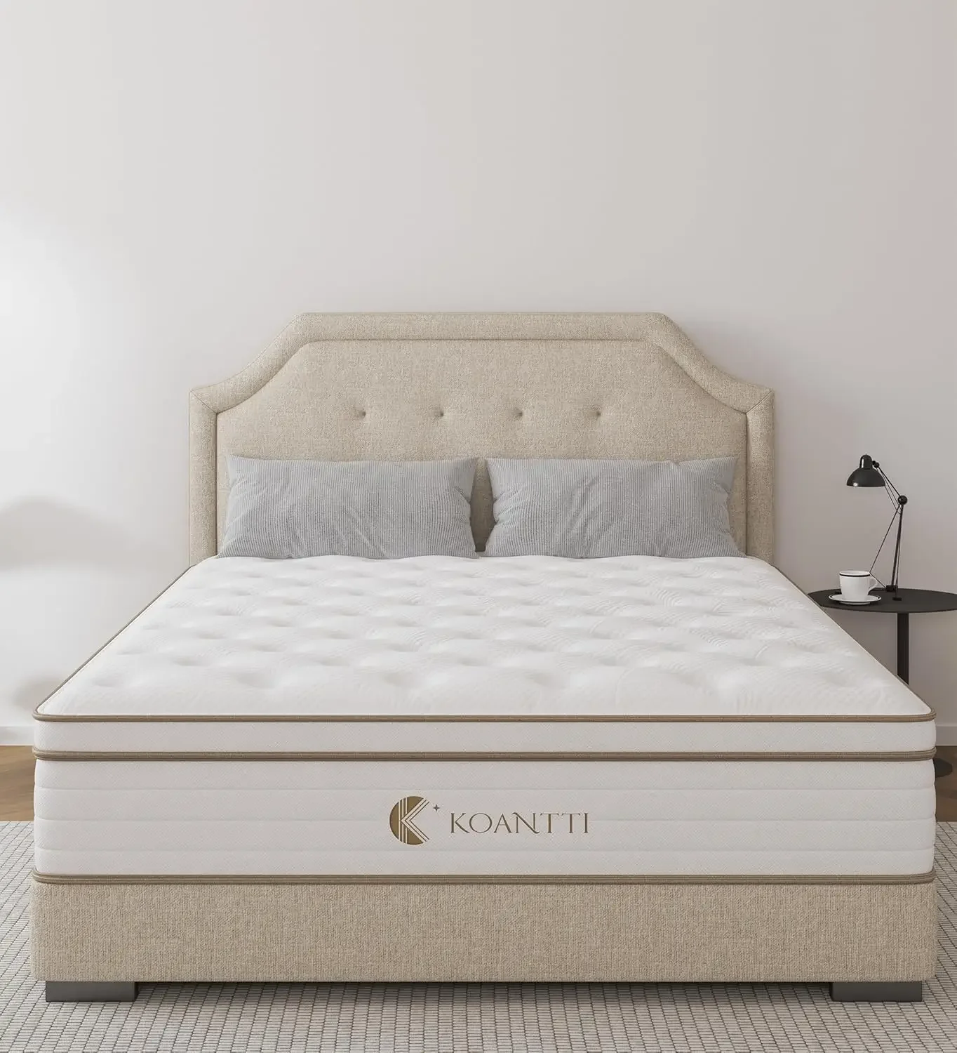 Queen Size Mattress,10 Inch Memory Foam Hybrid White Queen Mattresses in a Box