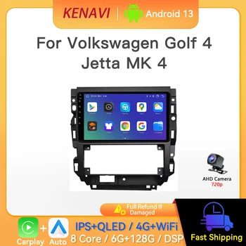 Radio samochodowe do Volkswagena Golfa 4 Jetta MK4 2002-2006 Nawigacja Bezprzewodowy Carplay Android Auto Odtwarzacz Multimedialny Jednostka Główna