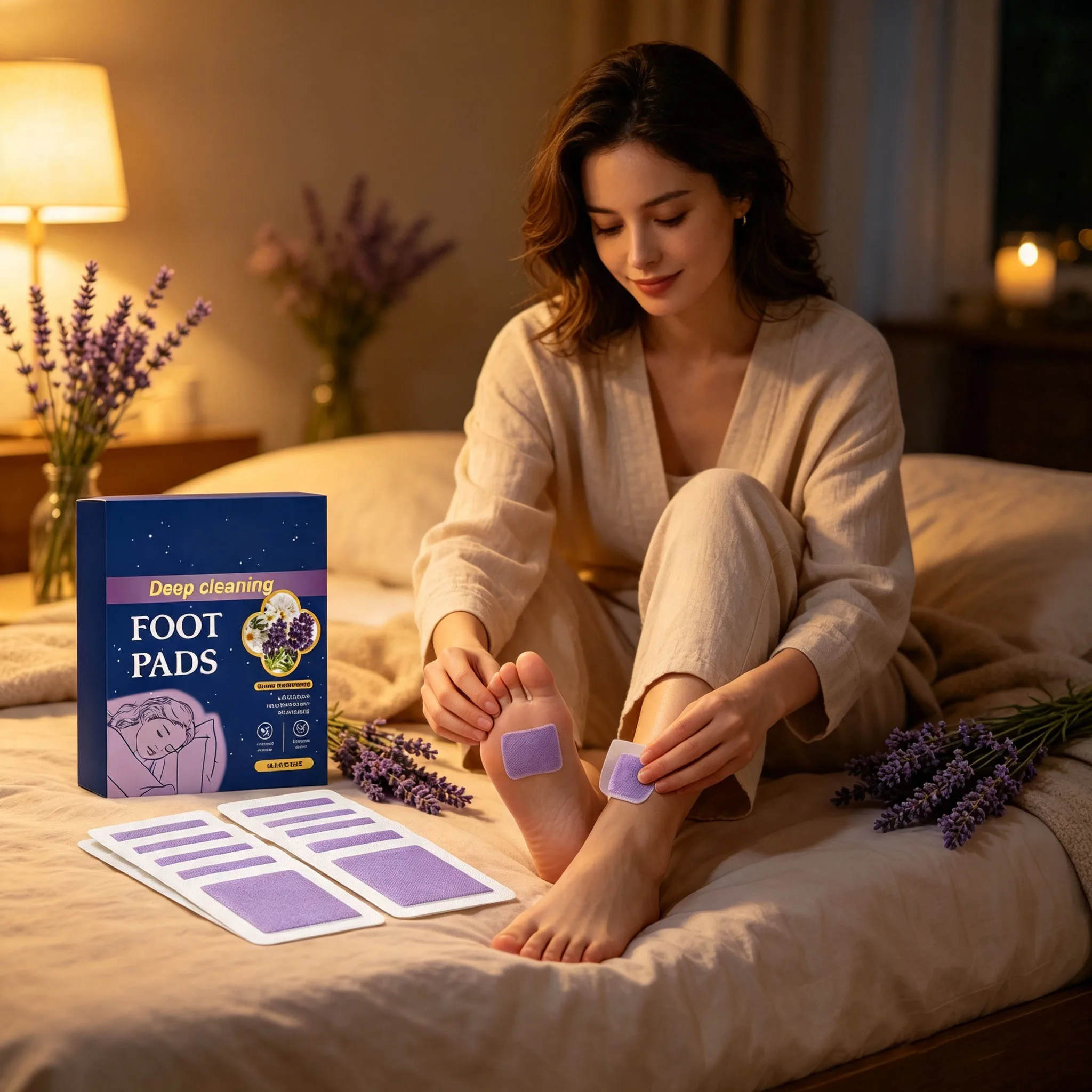 Sleep Aid Patch Detoxification Foot Pads Relief Fatigue Stress Refresh Tired Body Promote Restful Sleep Relaxation Anti Snoring