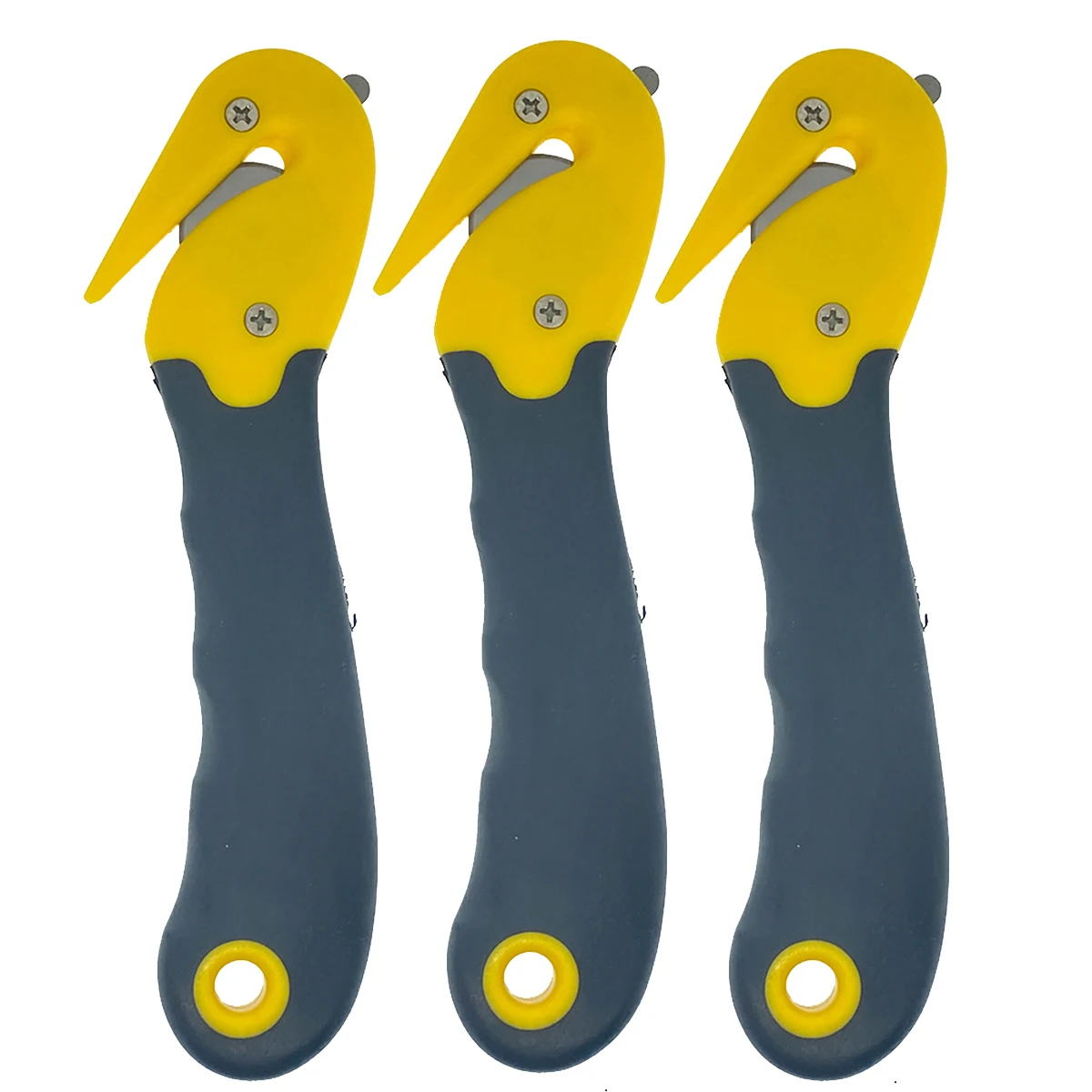 Multifunction Hook Fixed Blade Disc Knives TPR Safety Knife Carton Opener ABS Ergonomic Plastic Handle Cutting Tool Pocket Knife