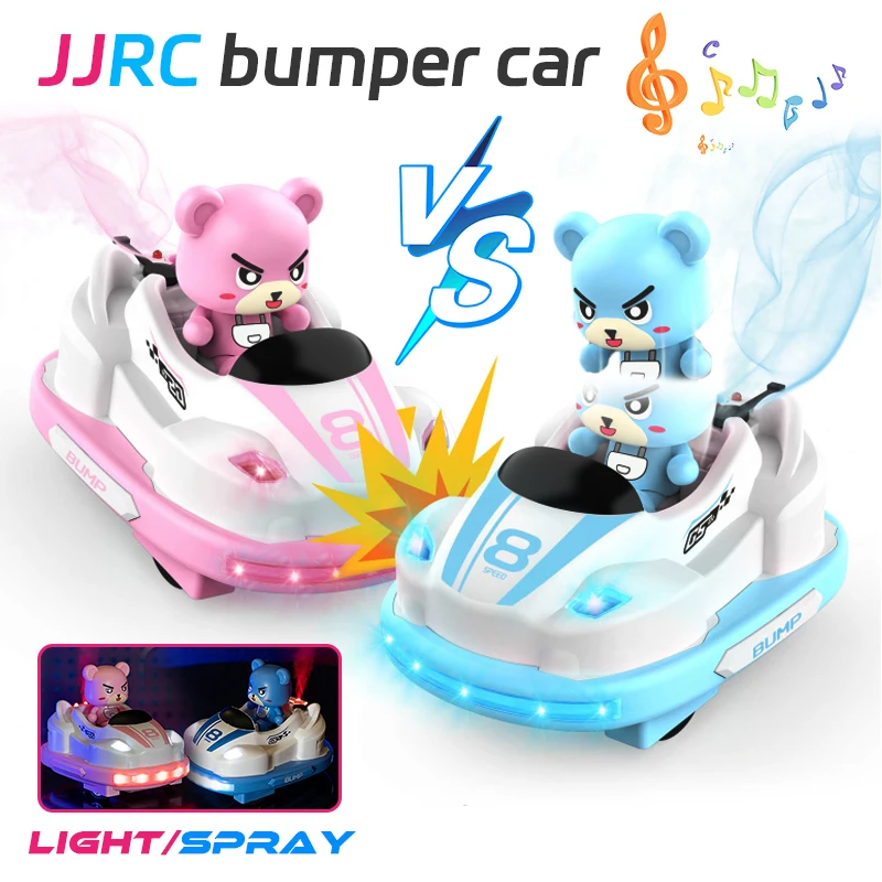 JJRC Q180 원격 범퍼 자동차 소리와 빛 스프레이 음악 부모-자식 경쟁 상호 작용 이동 카트 전투 소년 소녀 장난감 Gif