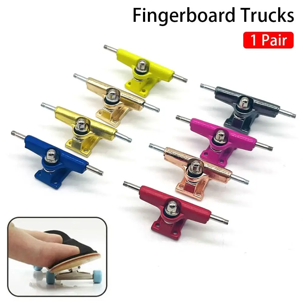 1Pair with Nuts Fingerboard Truck Toy Hobby Collectors Truck Bolts Bearing Deck Brackets 32mm Mini Finger Skateboard Parts