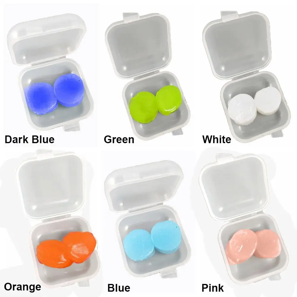 Multicolor Silicone Ear Plugs 1Pair Noise Reduction Earplugs Sleeping Learn Workplace Safety Waterproof Swimming Earplugs