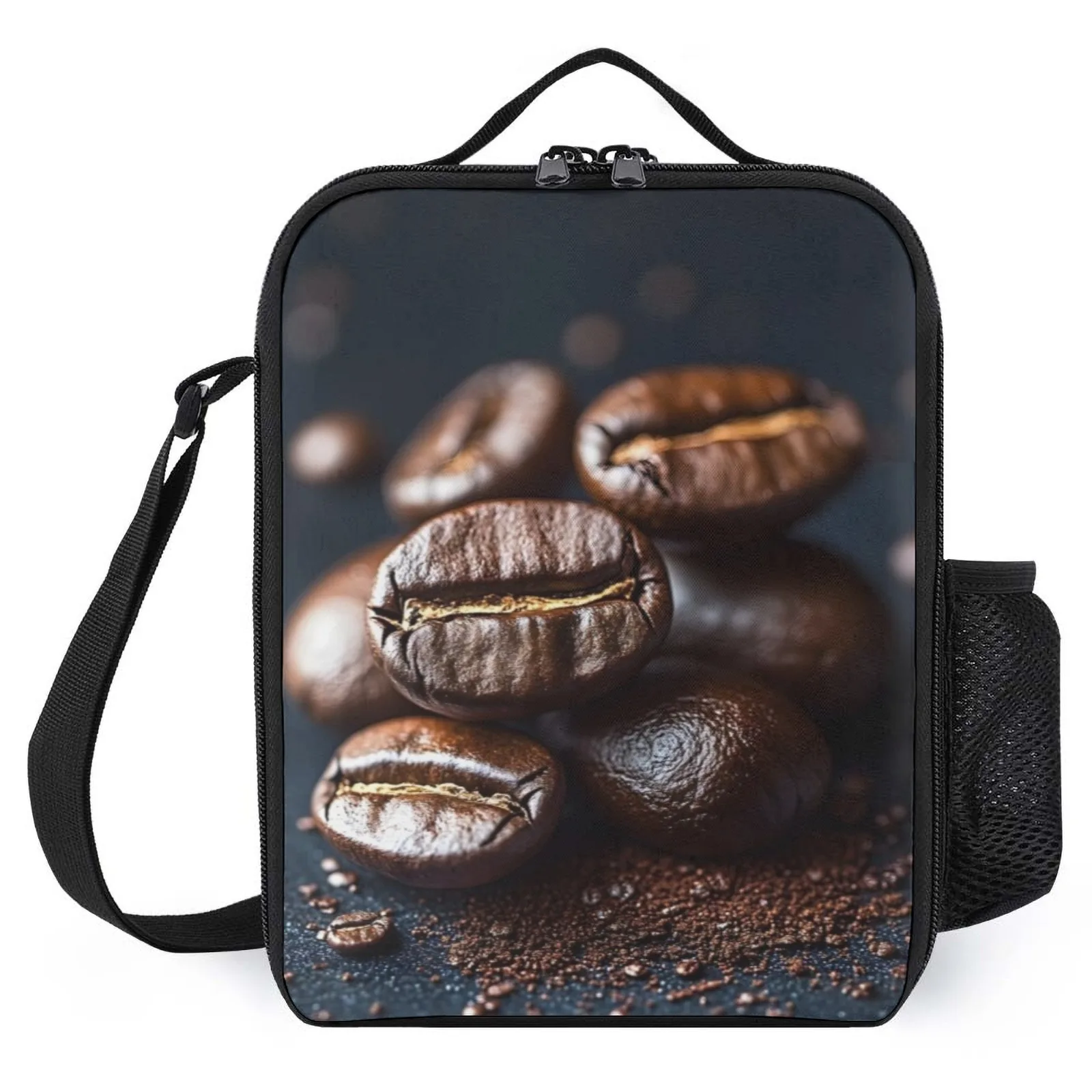 

Coffee Beans Pile Lunch Bags Printed Lunch Bag Thermal Kids Lunch Box Children Insulation Lunch Box Bag