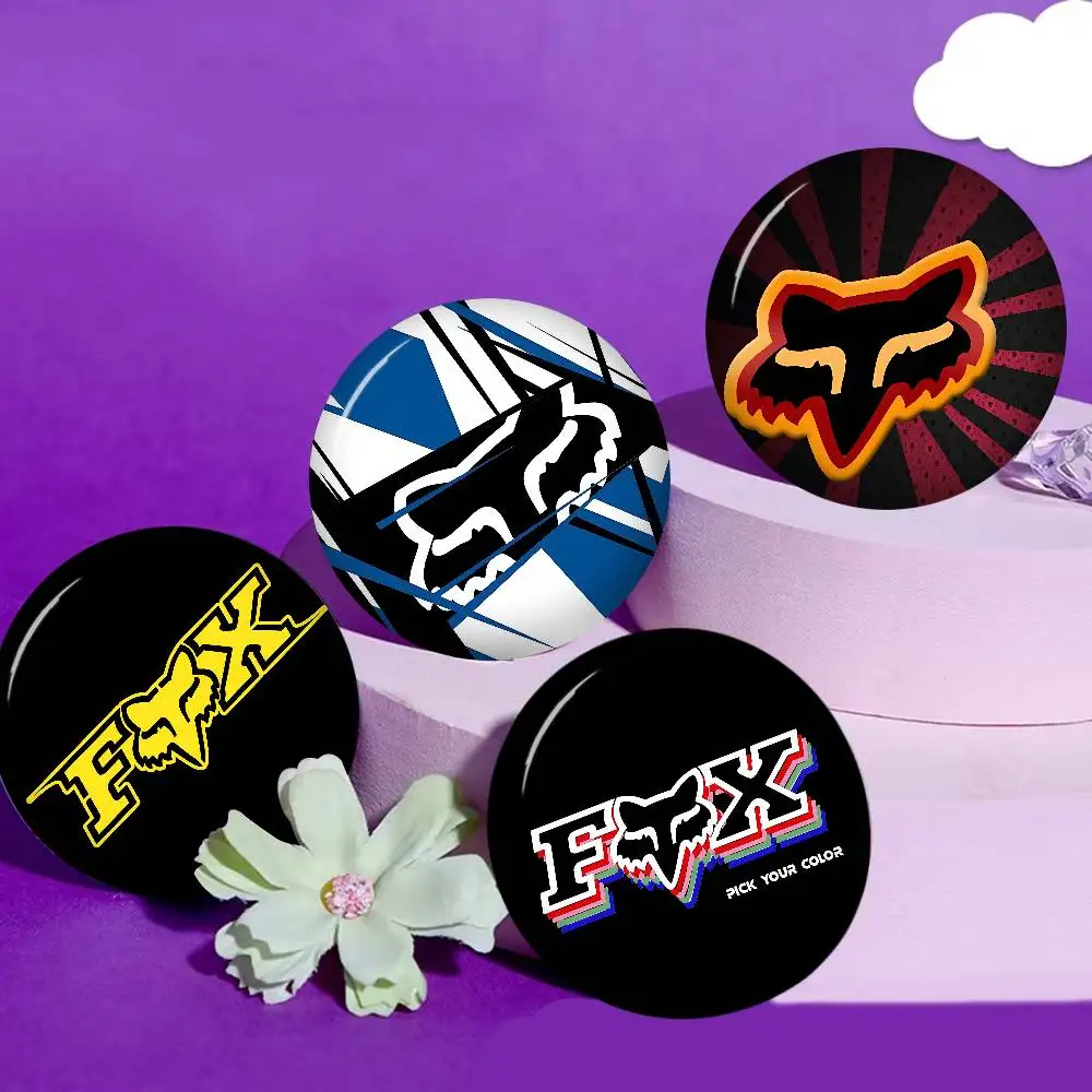 20 Styles F-FOX Logo Racing Creative Tinplate Soft Button Pins Animal Icon Brooch Lapel Backpack Badge Accessories Pin