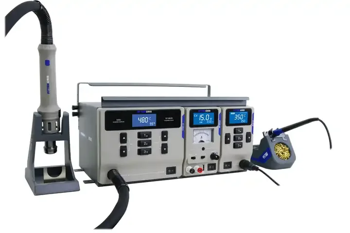 ATTEN MS-500 MS300 3 in 1 Rework Station Board Repair System Electric Iron Hot Air   Soldering Stations Regulated Power Supply